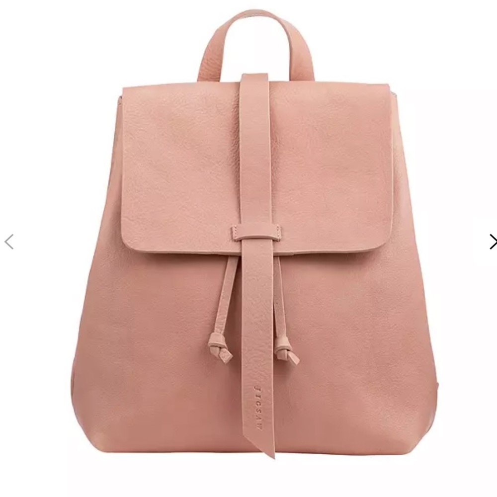 USED leather Jigsaw dusty pink back pack